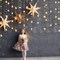 Gold Star Garland Hanging Decorations with Twinkle Star Design, Perfect for Baby Showers, Birthdays, Graduations, Christmas, New Year’s Eve, Ramadan, and Celestial-Themed Party Backdrops